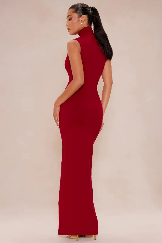 Logan Knit Maxi Dress - Red