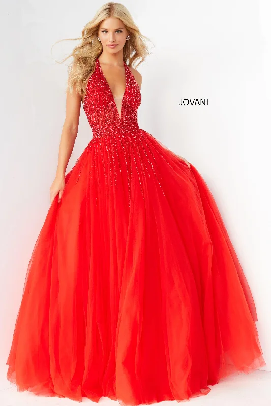 Sale Alert – Get Ready to Shop!Jovani 06598 Halter Long Formal Ball Gown