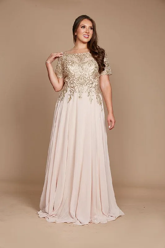 Act Fast – Limited Time Savings!Short Sleeve Long Mother of the Bride Dress Sale