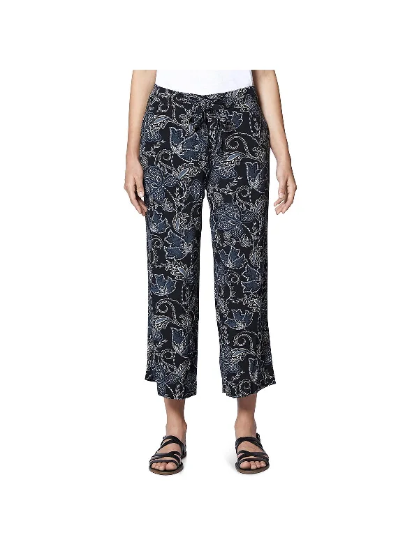 Get More, Spend Less – Shop Now!Calypso Womens Floral Print Tie-Front Wide Leg Pants