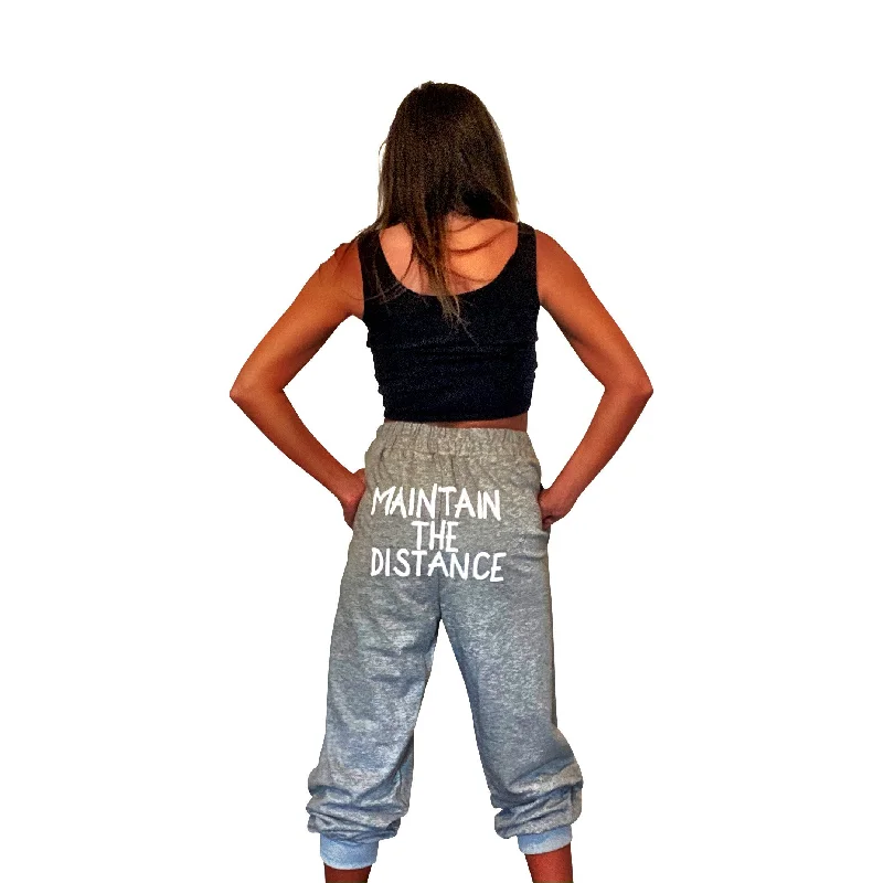 Upgrade for Less!'KEEP YOUR DISTANCE' PAINTED SWEATPANTS