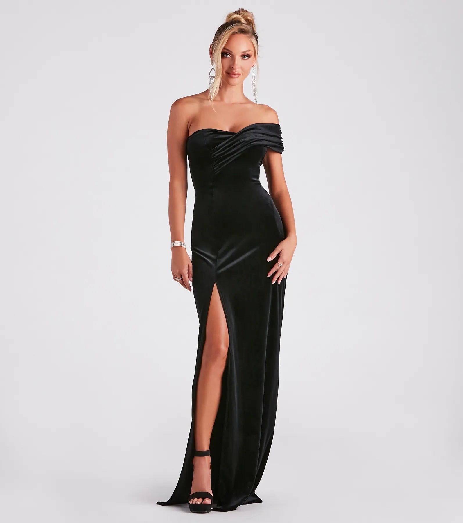 Stock Up and Save!Katlynn Formal Velvet Long Dress