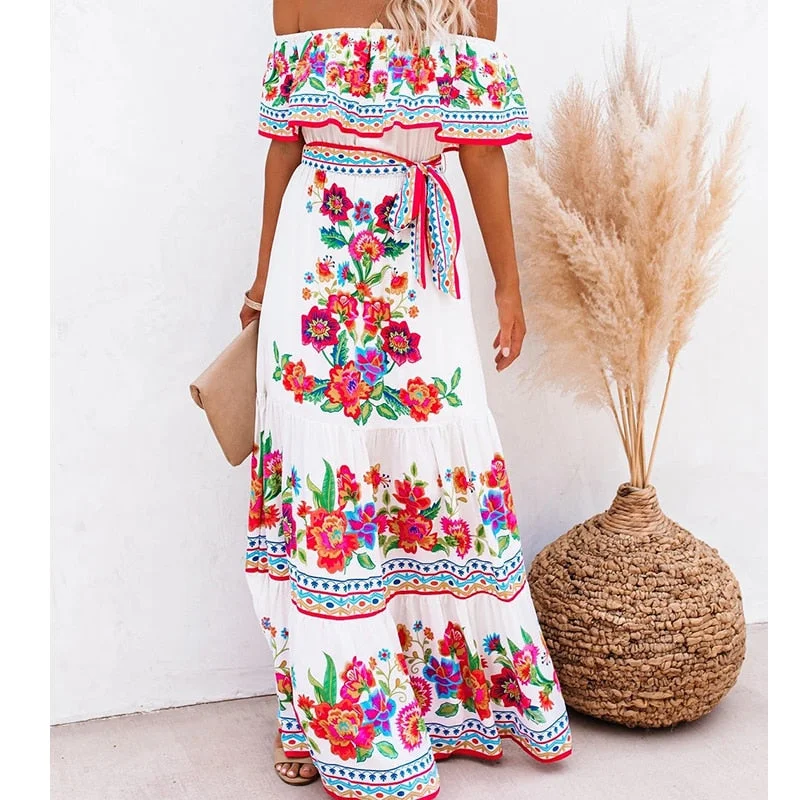 Exclusive Savings This Week!Amy Fashion - Long Floral Print Casual Elegant Party Dresses
