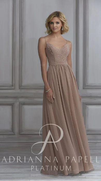 Mega Sale Happening Now!Adrianna Papell Platinum Bridesmaid Dress 40120