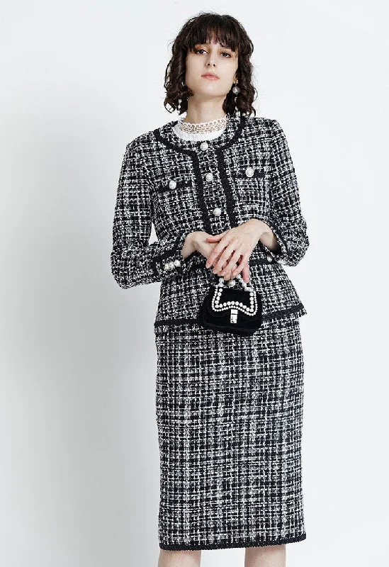 Your Shopping Spree Starts Here!Allover Tweed Lurex  Skirt