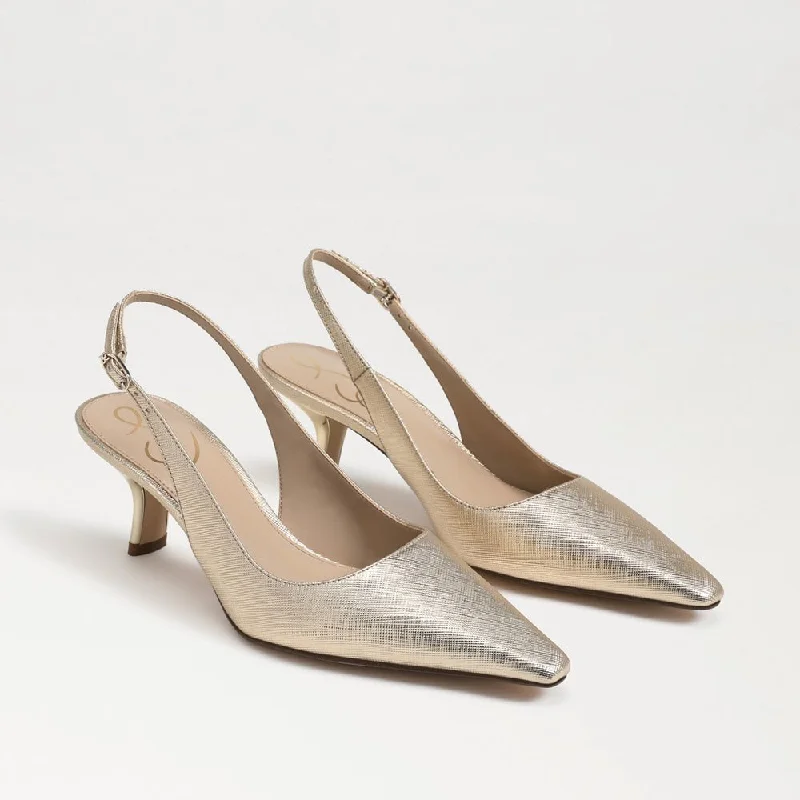 Get More for Less!Bianka Slingback Pump in Gold Leaf Leather
