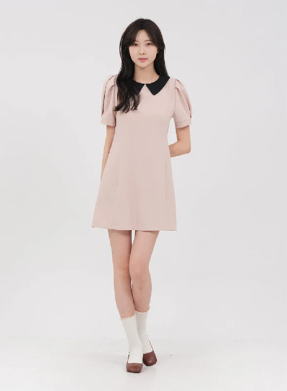 Your Favorite Items on Sale Now!Collared Short Mini Dress OM30