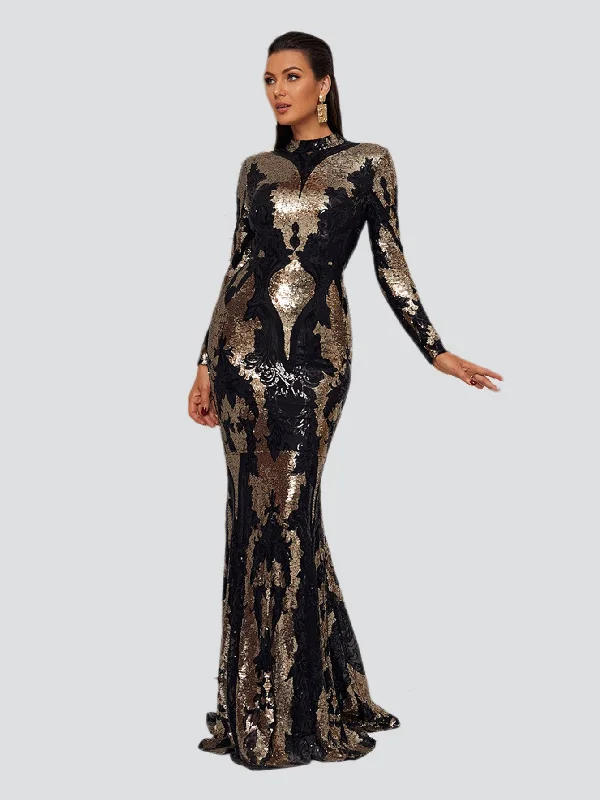 Your Favorite Sale is Back!Stand Collar Sequin Prom Dress XJ1579