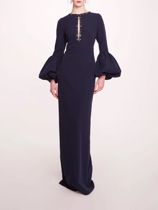 Shop Smart, Save Big!Puffed Sleeve Column Gown