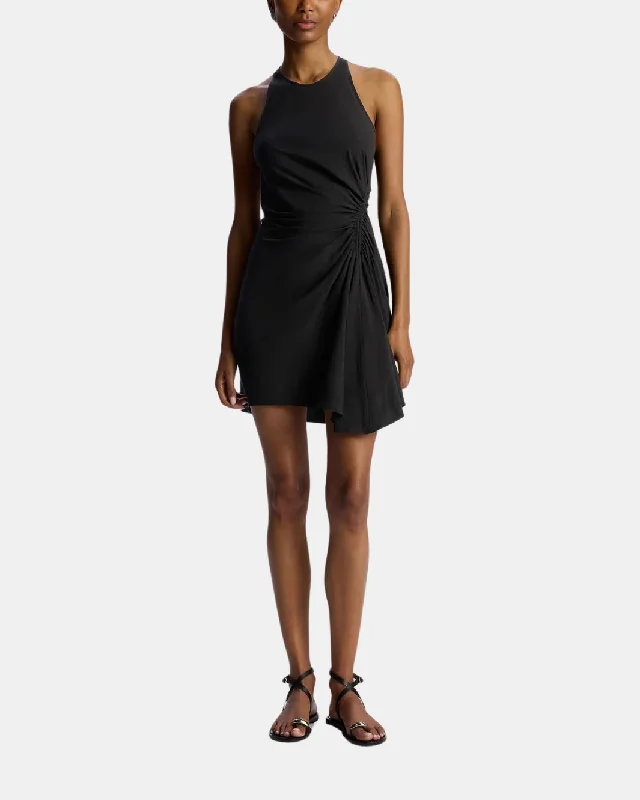One Day Only – Huge Savings!RUE LINEN MINI DRESS IN BLACK