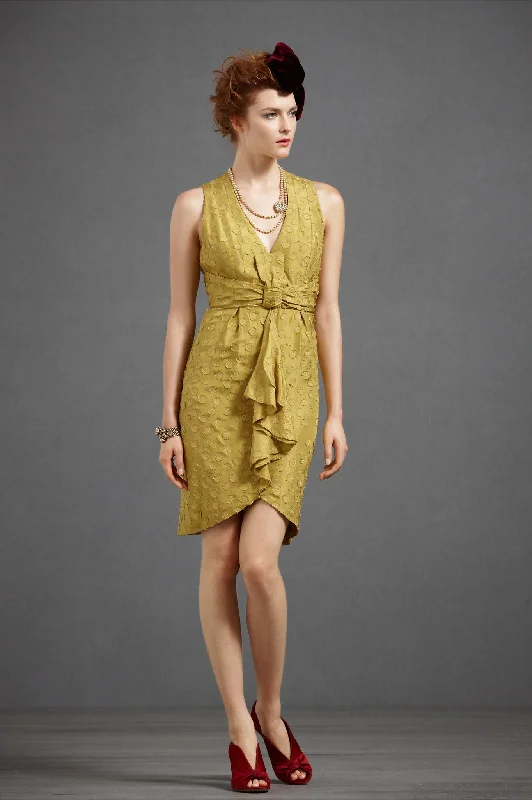 Act Fast – Limited Time Savings!BHLDN Tethered Dots Dress - Lemongrass