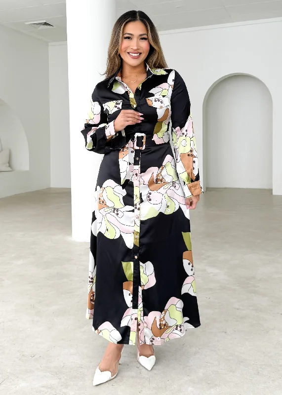 Flash Sale – Act Fast!Awler Midi Dress - Black Astrid
