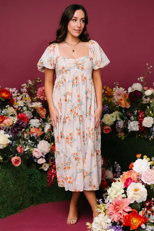 Huge Savings – Act Now!Molly Midi Dress | Cream Floral