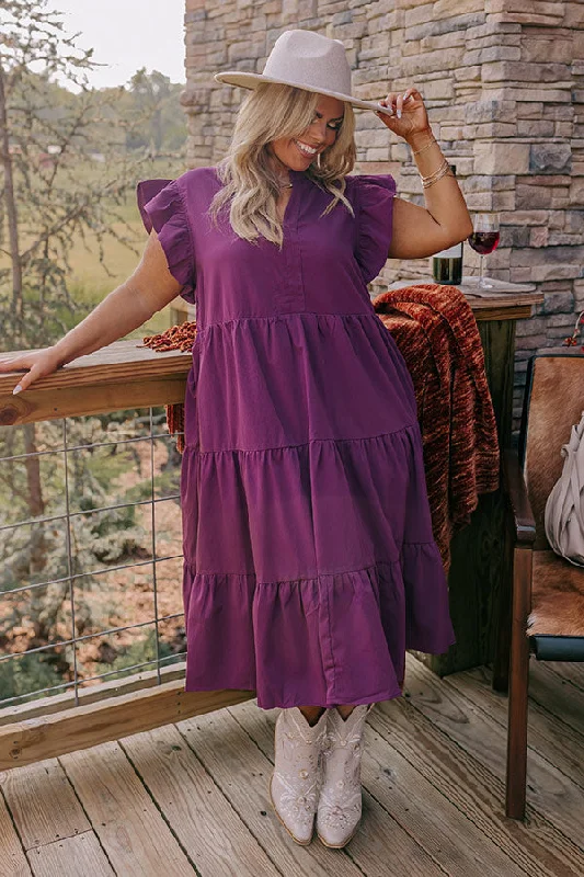 Shop Now and Save!Parkside Pretty Midi In Royal Plum Curves