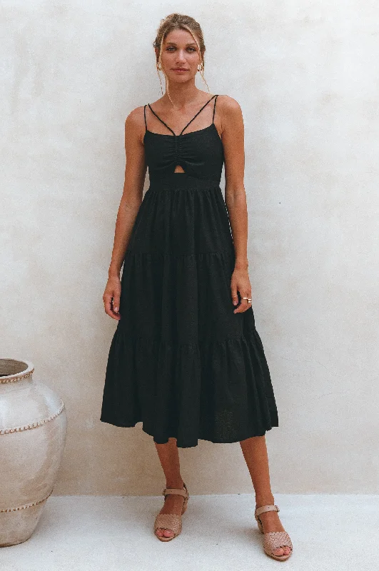 Best Offers of the Month!Rafaela Strappy Linen Midi Dress