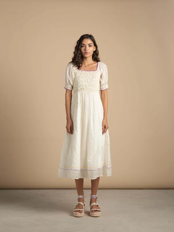 Save More Than Ever!Sunbeam Smock Midi Dress