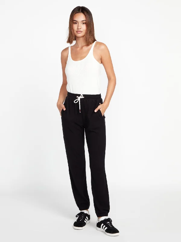 Shop Smart, Save Big!Lived in Lounge Elastic Waist Fleece Pants - Black